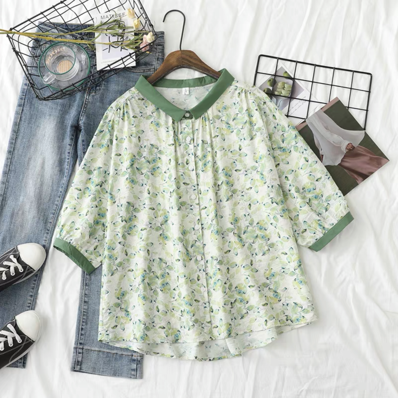 綿麻トップス、綿麻トップス