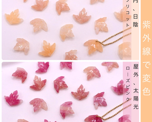 ポメころび❤️紅葉カービング　フラワーカービング　14kgf チャーム ポメころび❤️紅葉カービング フラワーカービング 14kgf