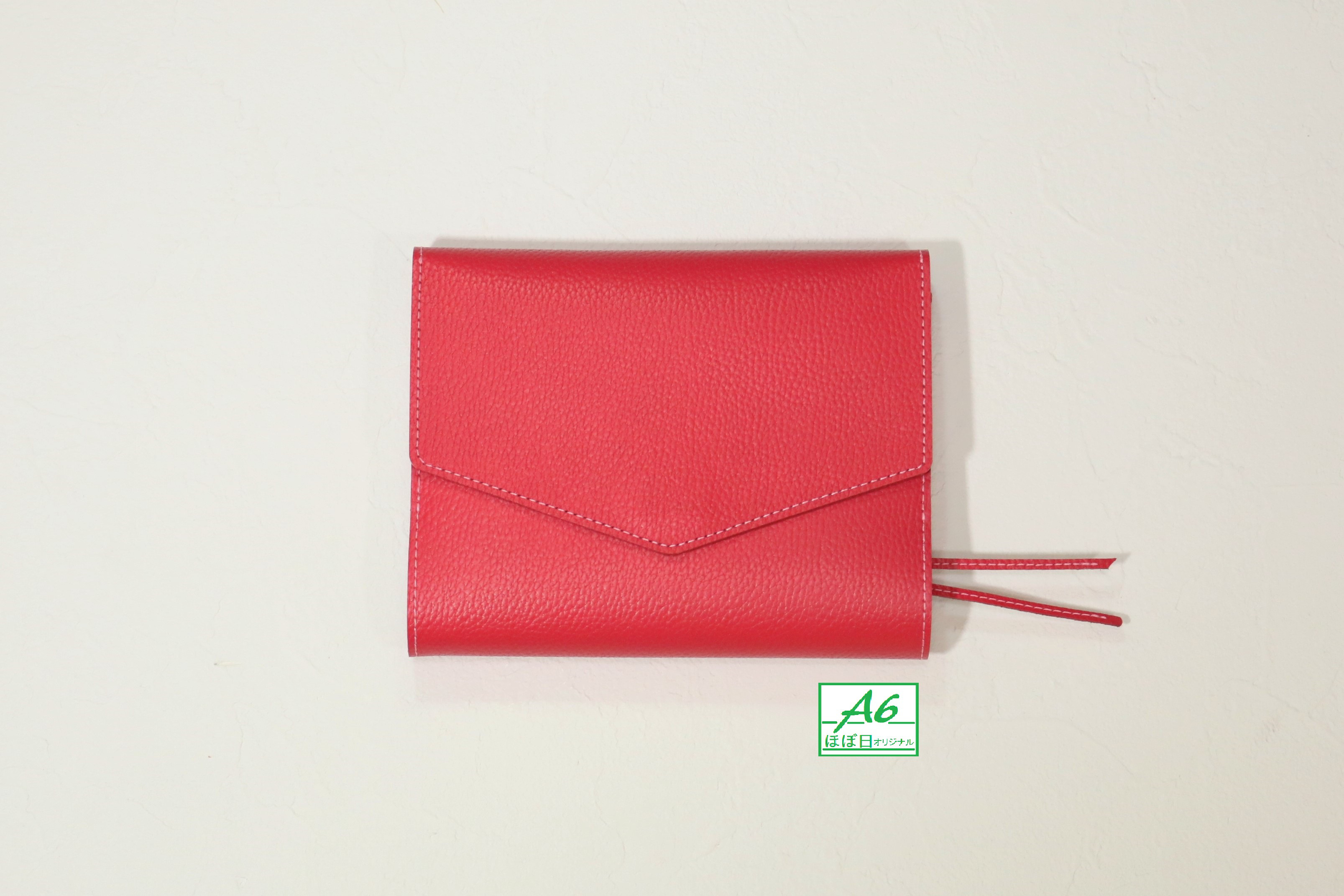 手帳カバー［A6/ほぼ日手帳オリジナルサイズ］ストロベリーピンク レター型 T775