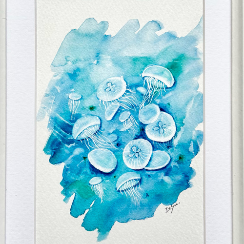 ずっと夏！〜A4 透明水彩原画〜 720＊夏の白樺平 水彩画 原画