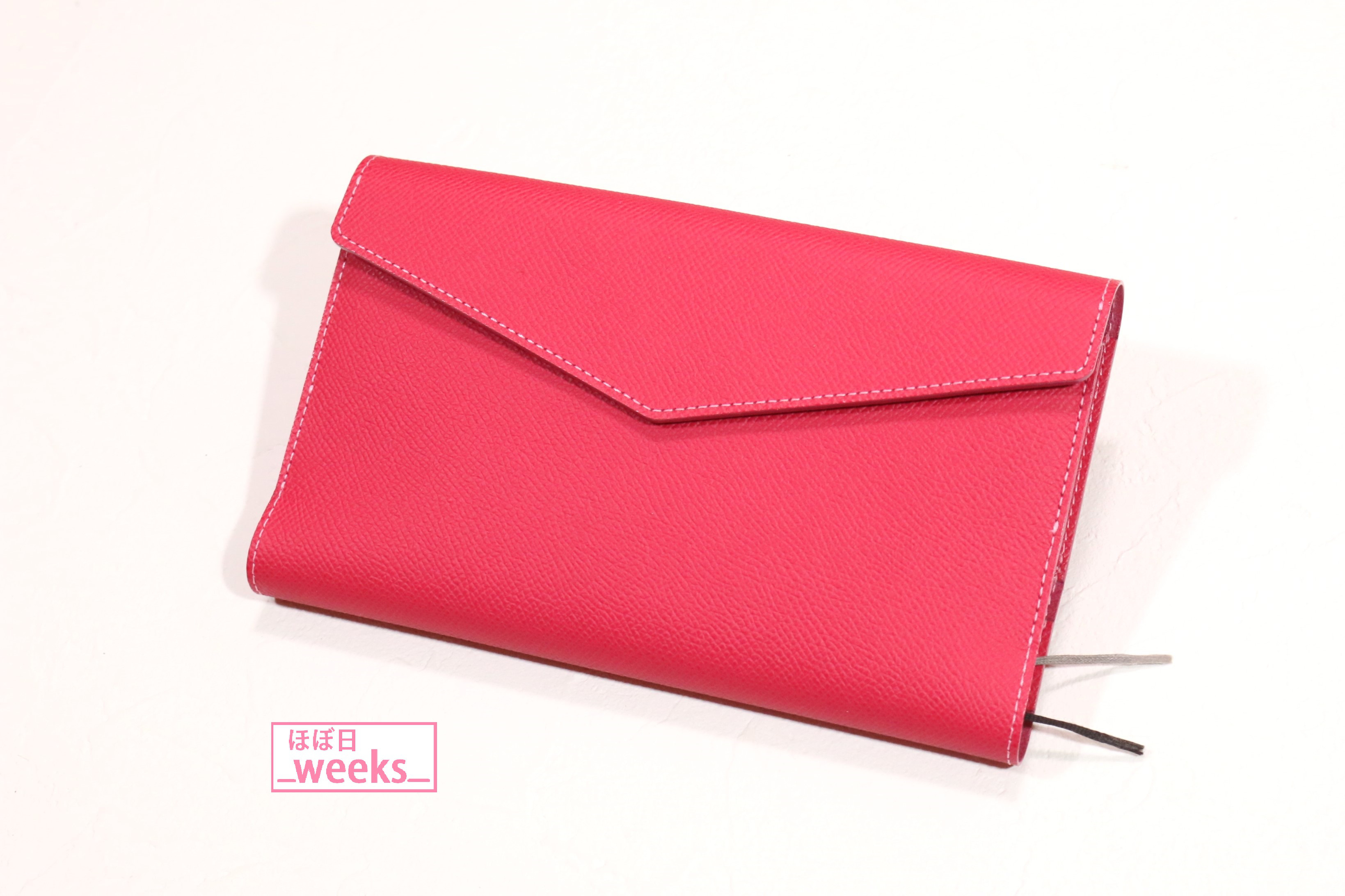 [フランス製高級皮革] 手帳カバー［ほぼ日手帳weeksサイズ］ローズピンク T784
