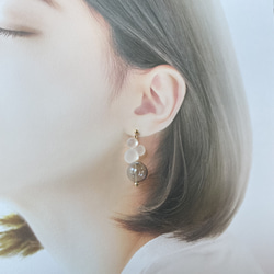 新作❤︎︎夏のアクセ 新作　クリアアクセサリー　清涼感　鈴丸　お祭り　夏コーデ 3枚目の画像