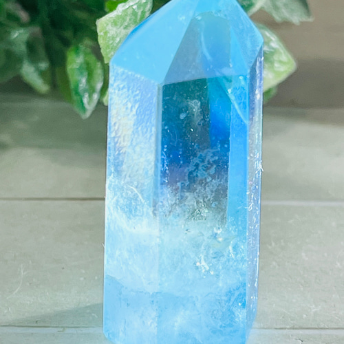 オーラ原石 ブルー＆金色 天然石 クラスター ポイント 413g 城 シンデレラ オーラ原石 ブルー＆金色 天然石 クラスター ポイント 413g 城