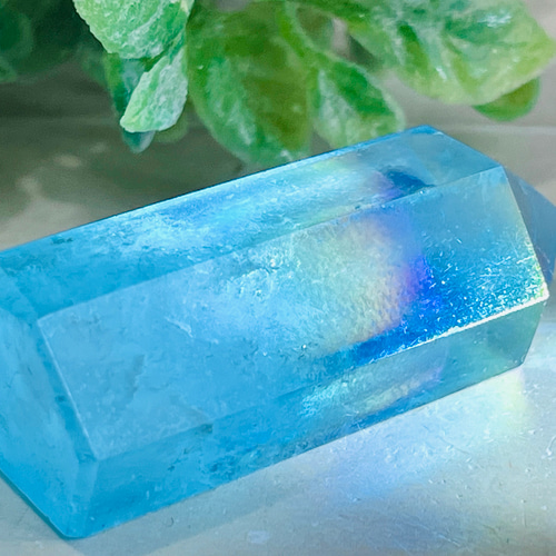 七色の夢໒꒱✨　レインボーオーラ　水晶　クリスタル　ポイント　原石　ポリッシュ 七色の夢໒꒱✨ レインボーオーラ 水晶 クリスタル ポイント
