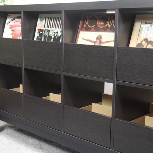 IKEAカラックスKallaxレコードDIG収納：LP引出し｜キャビネット