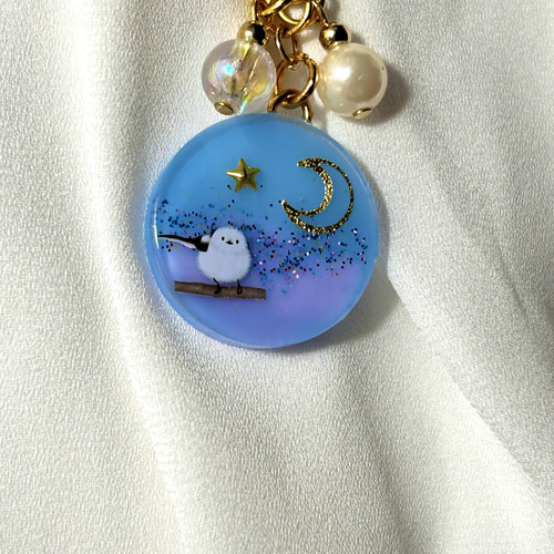 ハロウィン☆棺　シマエナガ　レジンキーホルダー　ハンドメイド ハロウィン☆棺 シマエナガ レジンキーホルダー ハンドメイド