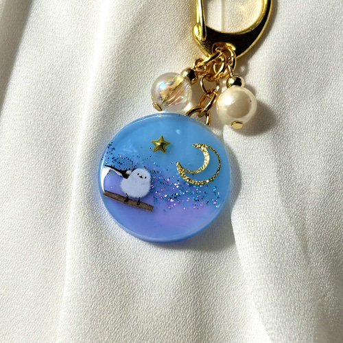 シマエナガキーホルダー　チャーム　レジン　ハンドメイド　オーダーページ シマエナガキーホルダー チャーム レジン ハンドメイド オーダーページ