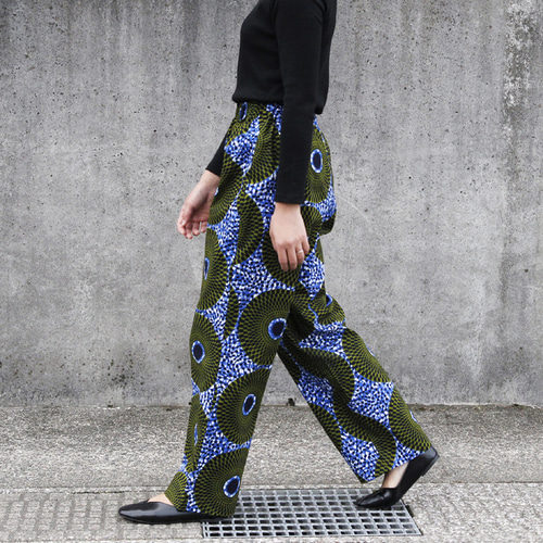 受注制作】アフリカンプリントのイージーパンツ（ ストレート