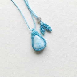 ﾈﾊﾟｰﾙ産】カイヤナイトのマクラメペンダントromk ネックレス