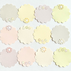 ハートレース。メッセージカード。10枚。コメント。アルバム。クラフトパンチ。 レースのメッセージカード10枚 小さなお花付き〜クラフトパンチ