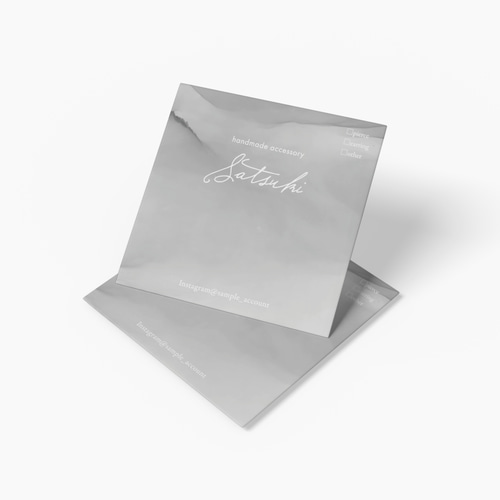 SQ-39】正方形アクセサリー台紙／ピアス台紙／スクエア台紙／ショップ