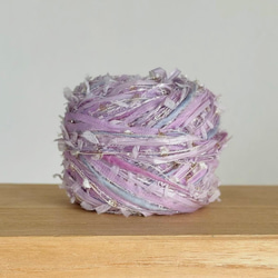 引き揃え毛糸玉*グレイッシュピンク×ピンク〜グレーボンボン 毛糸