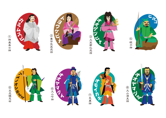 オリジナルイラスト神話ステッカー④ ※UV、耐水加工ステッカー 1種類1