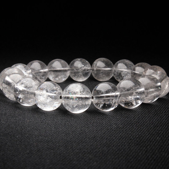 虹が光るプラチナルチル【神秘的な世界観】12mm 一点物 【GHB17】43g ルチルクォーツブレスレット 京海堂 3枚目の画像