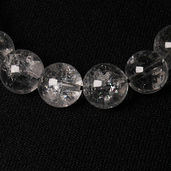 虹が光るプラチナルチル【神秘的な世界観】12mm 一点物 【GHB17】43g ルチルクォーツブレスレット 京海堂 7枚目の画像