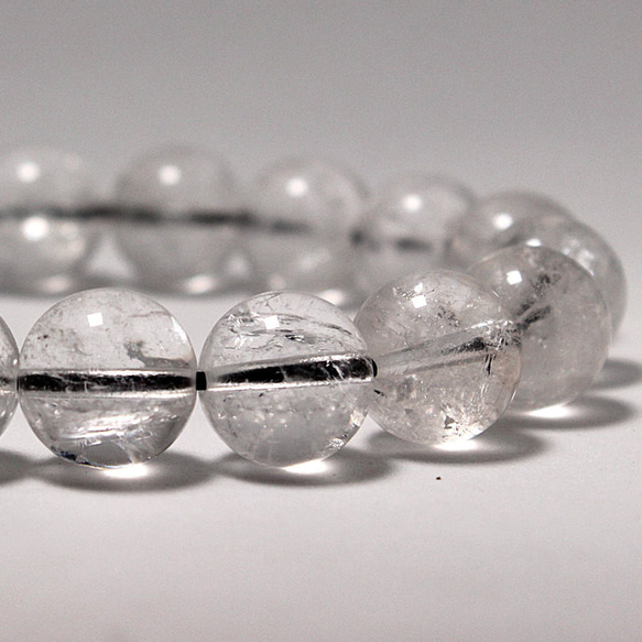 虹が光るプラチナルチル【神秘的な世界観】12mm 一点物 【GHB17】43g ルチルクォーツブレスレット 京海堂 9枚目の画像