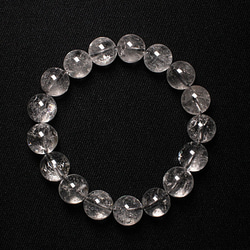 虹が光るプラチナルチル【神秘的な世界観】12mm 一点物 【GHB17】43g ルチルクォーツブレスレット 京海堂 8枚目の画像