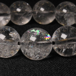 虹が光るプラチナルチル【神秘的な世界観】12mm 一点物 【GHB17】43g ルチルクォーツブレスレット 京海堂 1枚目の画像