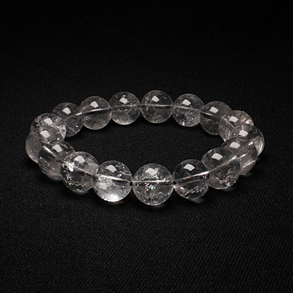 虹が光るプラチナルチル【神秘的な世界観】12mm 一点物 【GHB17】43g ルチルクォーツブレスレット 京海堂 5枚目の画像