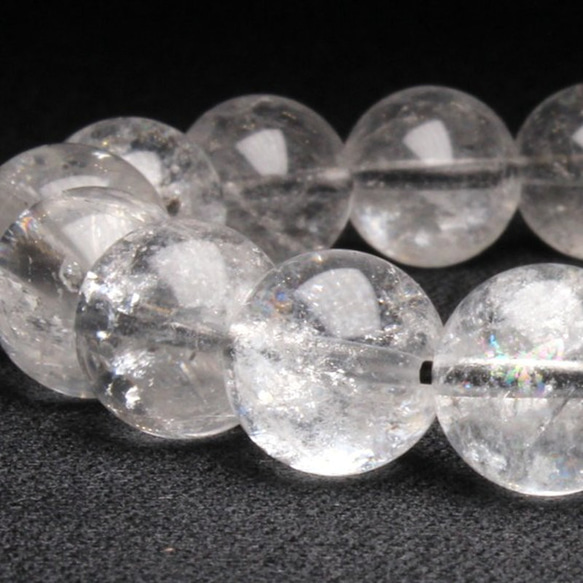 虹が光るプラチナルチル【神秘的な世界観】12mm 一点物 【GHB17】43g ルチルクォーツブレスレット 京海堂 2枚目の画像