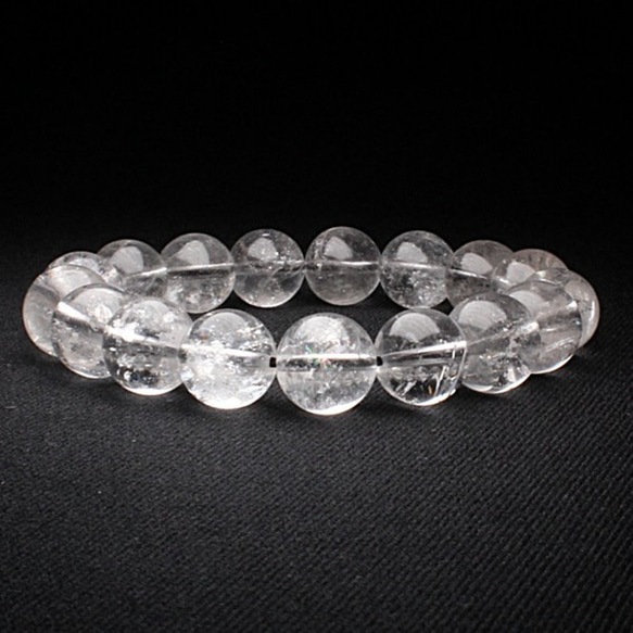 虹が光るプラチナルチル【神秘的な世界観】12mm 一点物 【GHB17】43g ルチルクォーツブレスレット 京海堂 4枚目の画像