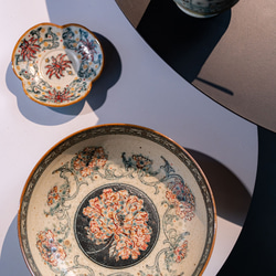 詩瓷集· 2025夏の新作 - 手描き花柄・花びら型小皿｜ソース皿