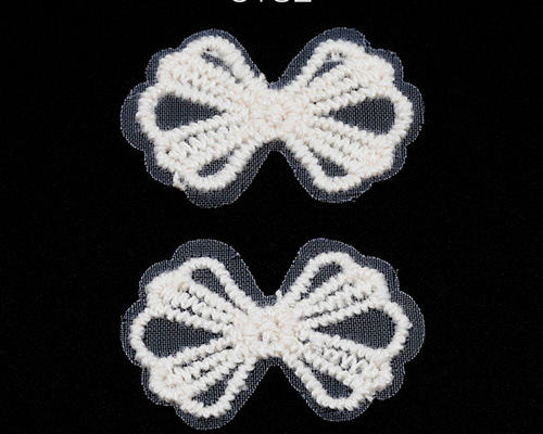 C182 30個 レースワッペン刺繍レース リボン 服飾パーツ 装飾 衣類