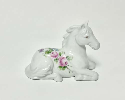 手描きの花の、馬のフィギュリン その他インテリア雑貨 Seaside Garden