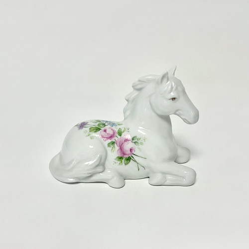 手描きの花の、馬のフィギュリン その他インテリア雑貨 Seaside Garden