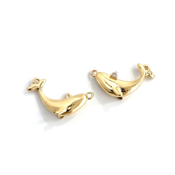 ejp7203 [1 件] 方晶鋯石鯨魚游泳串飾 第6張的照片