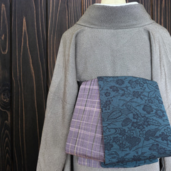 紬お着物リメイク* ハロウィン 大人の兵児帯 半幅帯 長尺470cm 和装