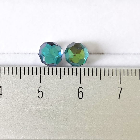 虹色の輝き✨クリスタルボール（スリークォーター）✨スタッドピアス／ノンホールピアス【金属アレルギー対応】AP-＃601 14枚目の画像
