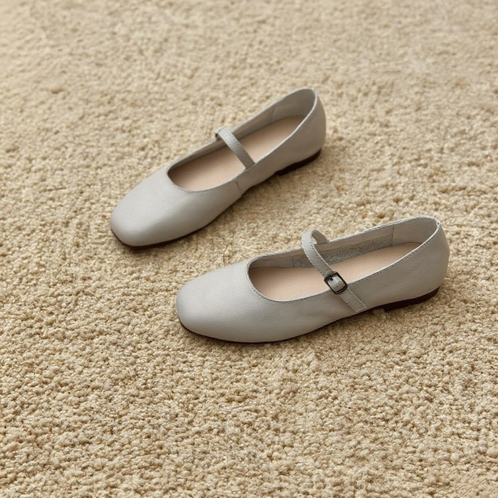 4色|ストラップシューズ |本革シューズ ｜レトロシューズ|柔らかい牛革