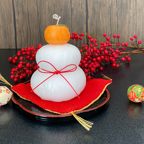 鏡餅キャンドル 2026 キャンドル・キャンドルホルダー Raffin 通販