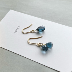 14Kgf×ミスティックトパーズのツリーピアス(イヤリング) ピアス