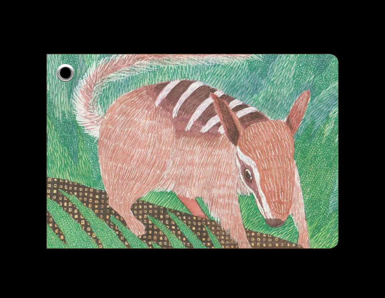 森のしるし｜フクロアリクイ・チュナ｜パスケース