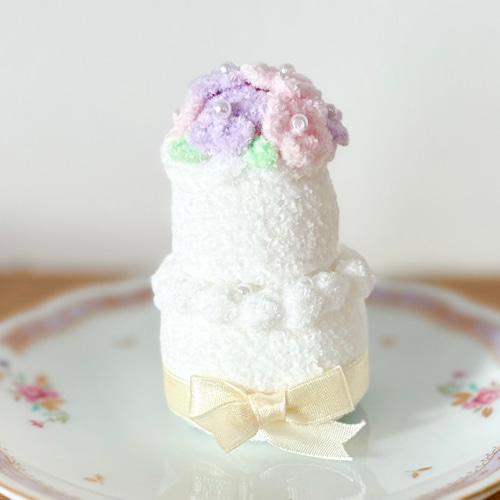 受注制作】あみぐるみ ケーキ ミニケーキ お花のケーキ ウェディング