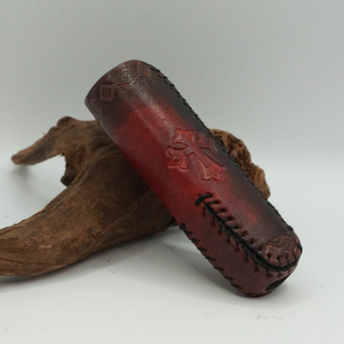 プルームオーラケース ワインレッド系グラーデション染め アイコス