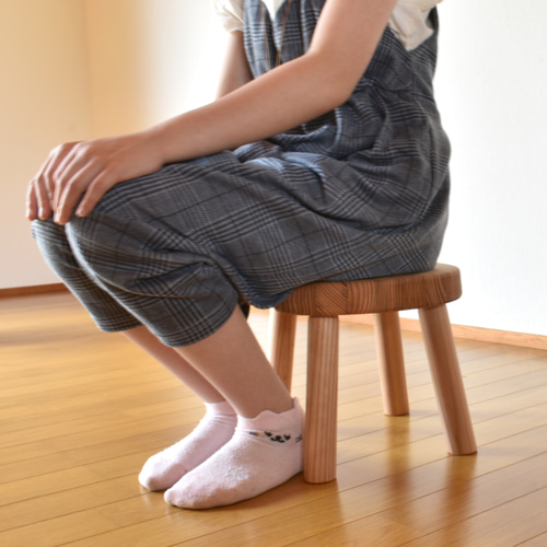 無垢杉100％キッズスツール(豆型タイプ) 椅子（チェアー）・スツール