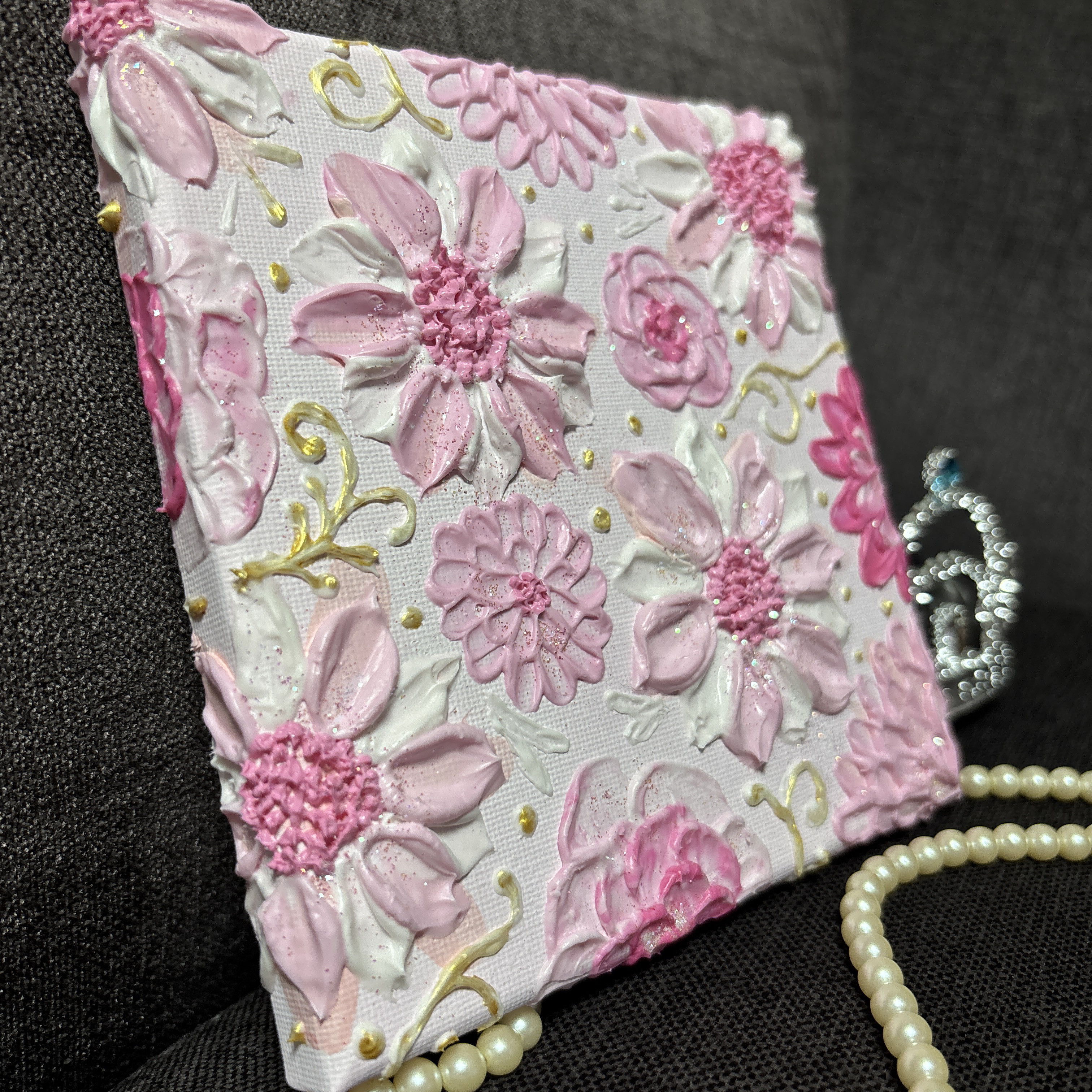 テクスチャーアート 絵画 フラワー ボタニカル 北欧リビング 原画 絵画