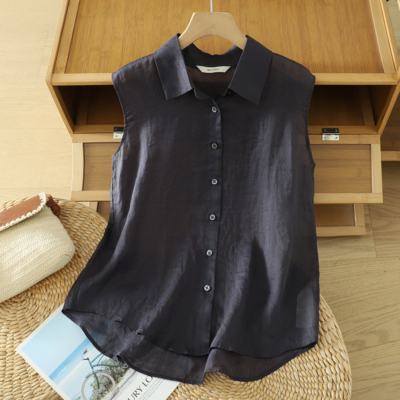 リラックスドノースリーブシャツ【返品・交換可】品質最優先25-160