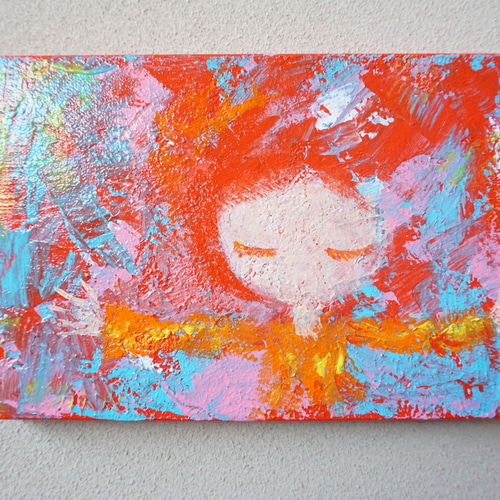 原画『 kid eye luck 』アクリル水彩画 イ. カラフルアート T 原画