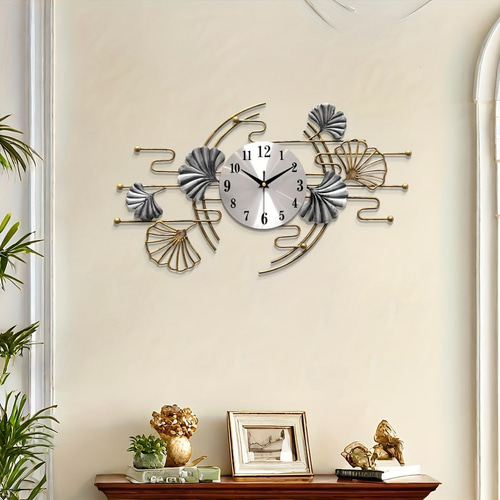 壁掛け時計 モダンアートクロック 大型金属装飾壁掛け時計 モダンな