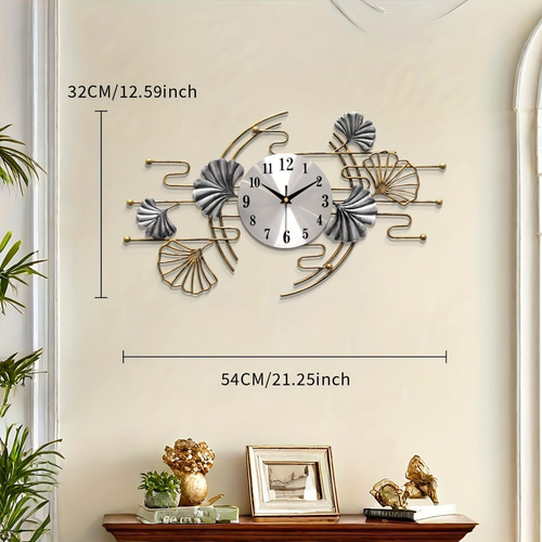 壁掛け時計 モダンアートクロック 大型金属装飾壁掛け時計 モダンな