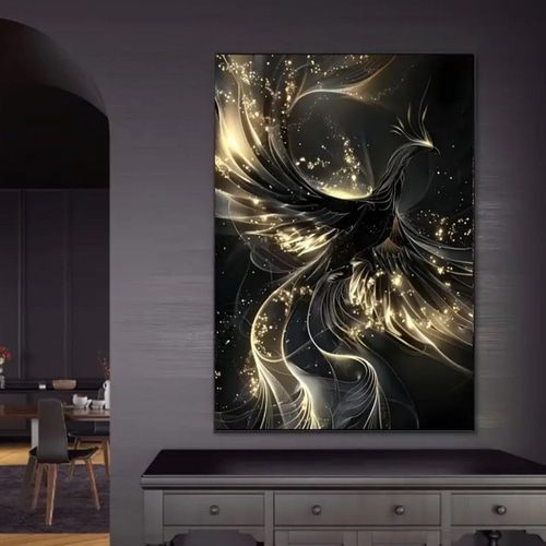 アート フェニックス 不死鳥 鳳凰 ホツオウ 金 極楽鳥 縁起物 幸運