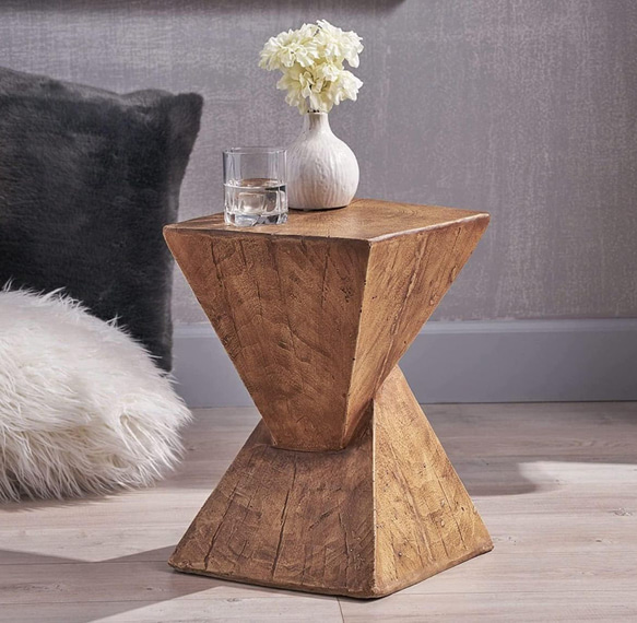 サイドテーブル セメント 北欧 三角 小さい インテリア スリム