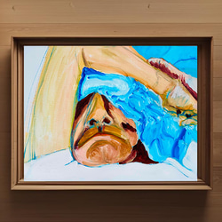 16×23㎝「朝の海6」サムホール・油彩画・原画 絵画 かいがの