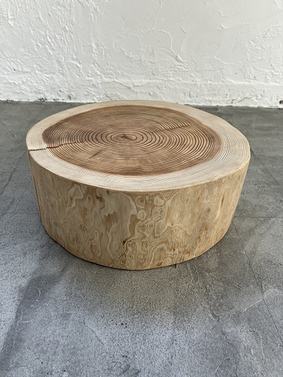 未来工房】杉 丸太椅子 スツール ディスプレイ台 丸太 切株 丸太3 木材