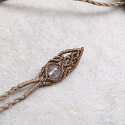 フローライトマクラメネックレスmac425天然石エスニックアジアンエキゾチック金属アレルギーフリーのアクセサリー 6枚目の画像