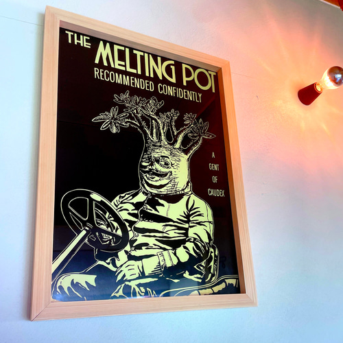 グラキリス プランツ ボタニカル ポスター アート 塊根植物 額縁 A2